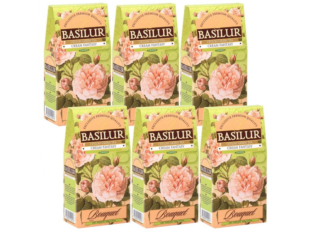 Basilur BASILUR Cream Fantasy - Cejlónsky zelený čaj s ovocnými arómami, 100 g, 6
